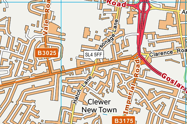 SL4 5FF map - OS VectorMap District (Ordnance Survey)