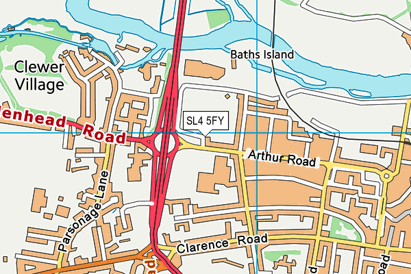 SL4 5FY map - OS VectorMap District (Ordnance Survey)