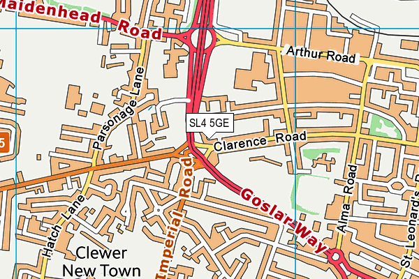 SL4 5GE map - OS VectorMap District (Ordnance Survey)