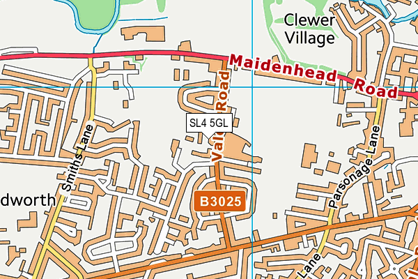 SL4 5GL map - OS VectorMap District (Ordnance Survey)