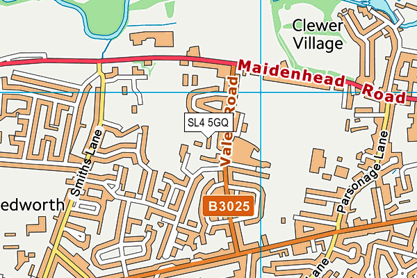 SL4 5GQ map - OS VectorMap District (Ordnance Survey)