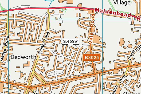 SL4 5GW map - OS VectorMap District (Ordnance Survey)