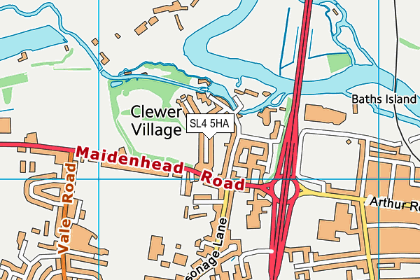 SL4 5HA map - OS VectorMap District (Ordnance Survey)