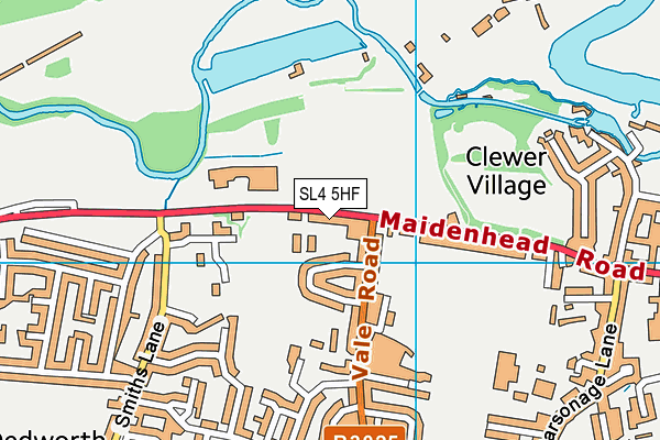 SL4 5HF map - OS VectorMap District (Ordnance Survey)