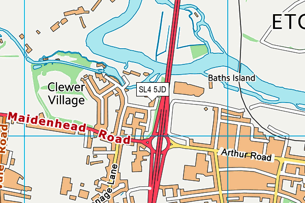 SL4 5JD map - OS VectorMap District (Ordnance Survey)