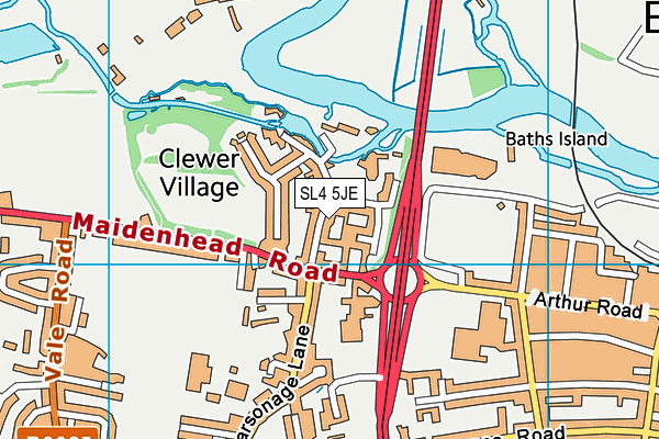 SL4 5JE map - OS VectorMap District (Ordnance Survey)