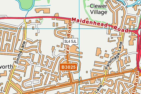 SL4 5JL map - OS VectorMap District (Ordnance Survey)