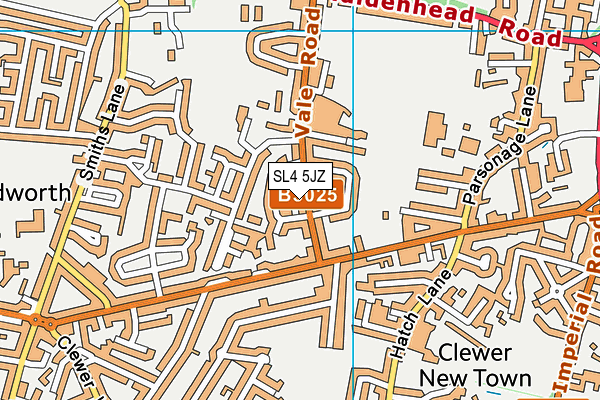 SL4 5JZ map - OS VectorMap District (Ordnance Survey)