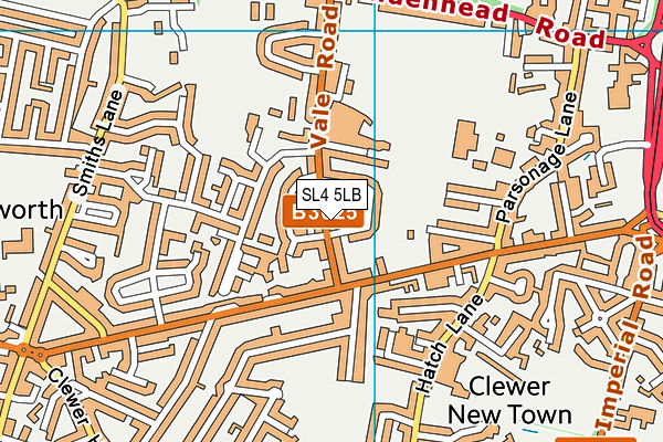 SL4 5LB map - OS VectorMap District (Ordnance Survey)