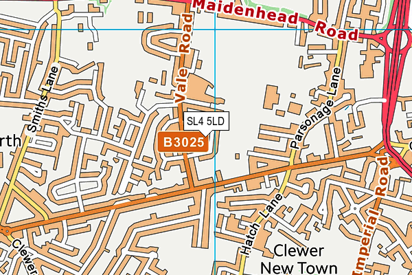 SL4 5LD map - OS VectorMap District (Ordnance Survey)