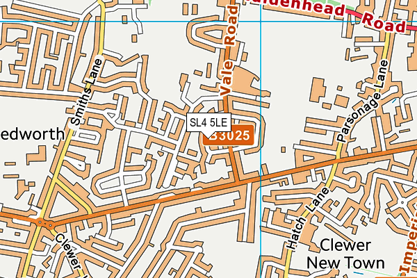 SL4 5LE map - OS VectorMap District (Ordnance Survey)