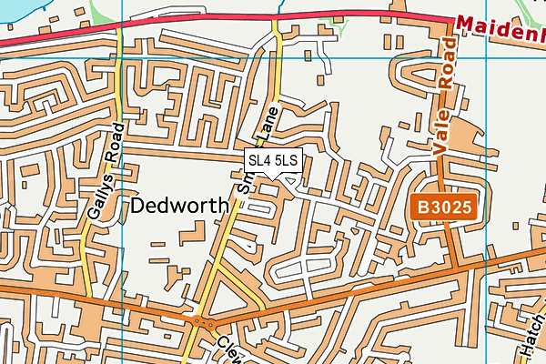 SL4 5LS map - OS VectorMap District (Ordnance Survey)