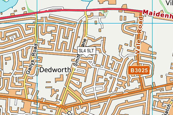 SL4 5LT map - OS VectorMap District (Ordnance Survey)