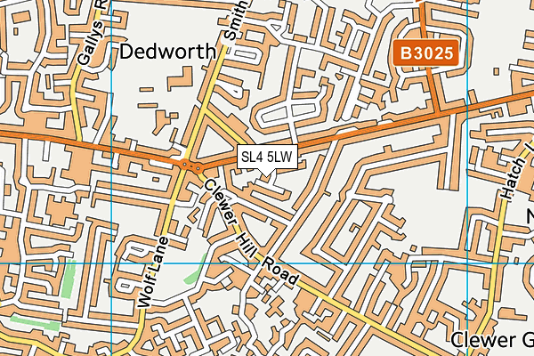 SL4 5LW map - OS VectorMap District (Ordnance Survey)