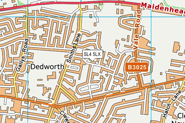 SL4 5LX map - OS VectorMap District (Ordnance Survey)
