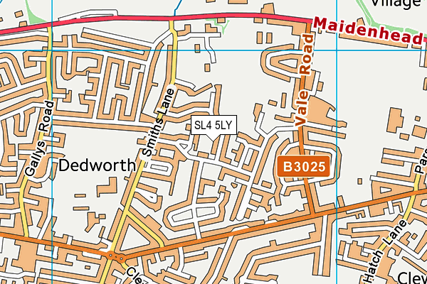 SL4 5LY map - OS VectorMap District (Ordnance Survey)