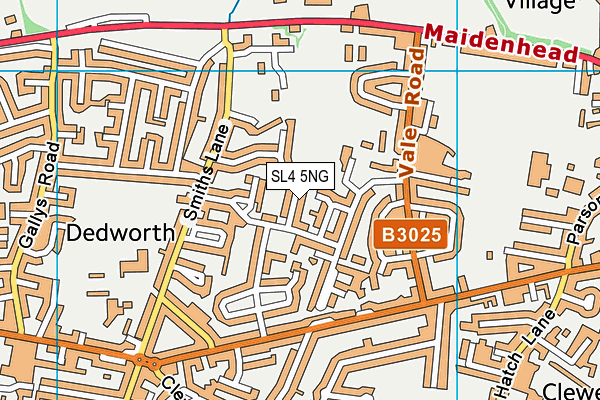 SL4 5NG map - OS VectorMap District (Ordnance Survey)