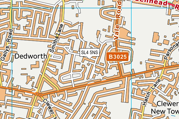 SL4 5NS map - OS VectorMap District (Ordnance Survey)