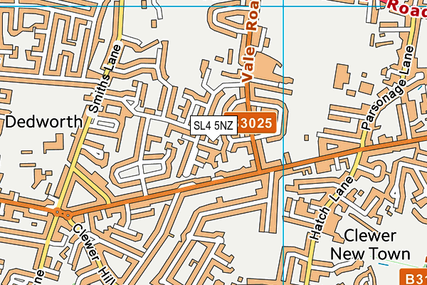 SL4 5NZ map - OS VectorMap District (Ordnance Survey)