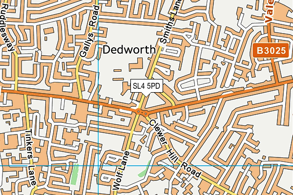 SL4 5PD map - OS VectorMap District (Ordnance Survey)