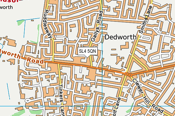 SL4 5QN map - OS VectorMap District (Ordnance Survey)