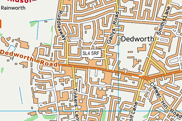 SL4 5RF map - OS VectorMap District (Ordnance Survey)