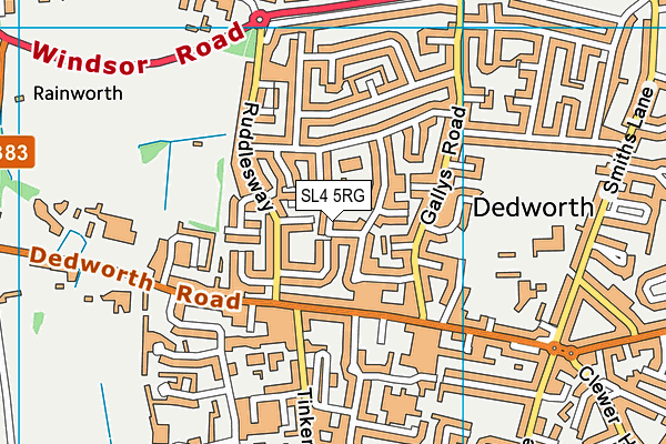 SL4 5RG map - OS VectorMap District (Ordnance Survey)