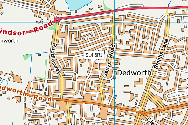 SL4 5RJ map - OS VectorMap District (Ordnance Survey)