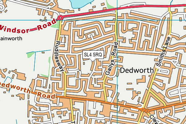 SL4 5RQ map - OS VectorMap District (Ordnance Survey)
