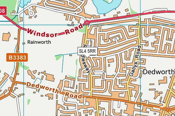 SL4 5RR map - OS VectorMap District (Ordnance Survey)