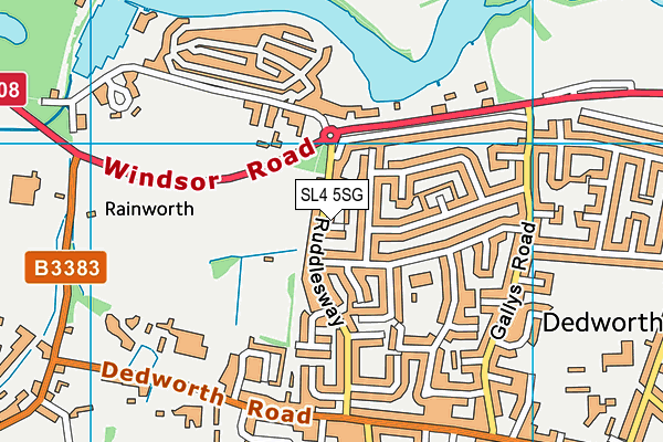 SL4 5SG map - OS VectorMap District (Ordnance Survey)