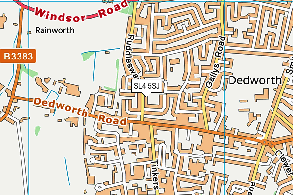 SL4 5SJ map - OS VectorMap District (Ordnance Survey)