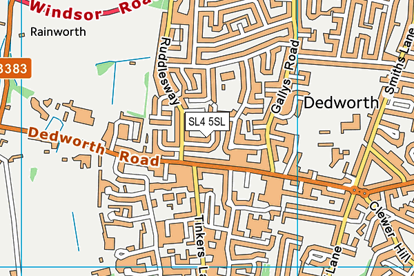 SL4 5SL map - OS VectorMap District (Ordnance Survey)