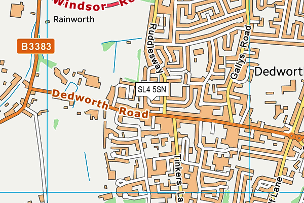 SL4 5SN map - OS VectorMap District (Ordnance Survey)