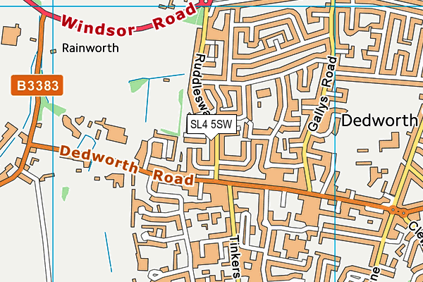 SL4 5SW map - OS VectorMap District (Ordnance Survey)