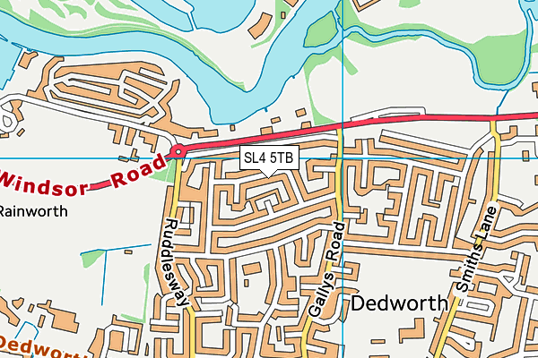 SL4 5TB map - OS VectorMap District (Ordnance Survey)