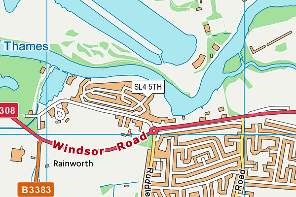 SL4 5TH map - OS VectorMap District (Ordnance Survey)