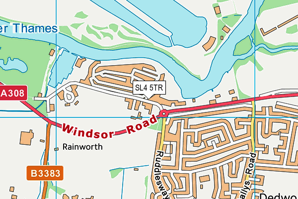 SL4 5TR map - OS VectorMap District (Ordnance Survey)