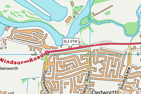 SL4 5TW map - OS VectorMap District (Ordnance Survey)