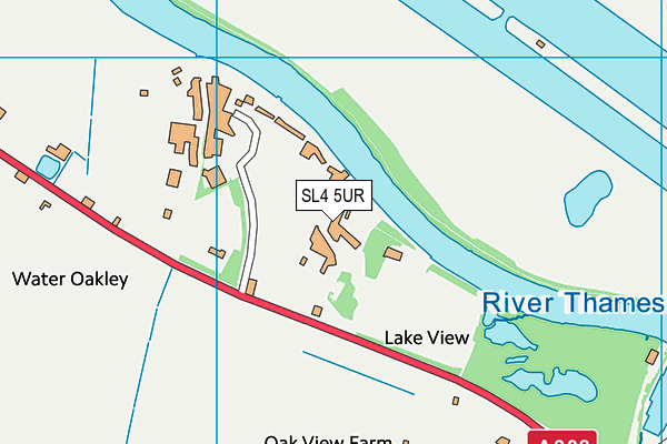 Club At Oakley Court map (SL4 5UR) - OS VectorMap District (Ordnance Survey)