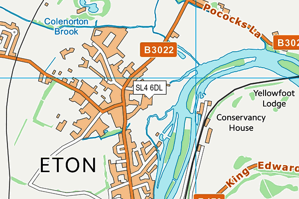 SL4 6DL map - OS VectorMap District (Ordnance Survey)