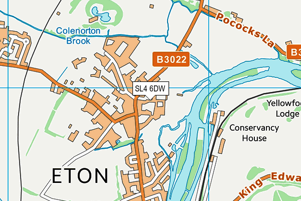 Eton College map (SL4 6DW) - OS VectorMap District (Ordnance Survey)