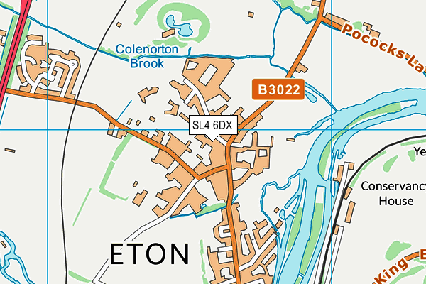 SL4 6DX map - OS VectorMap District (Ordnance Survey)