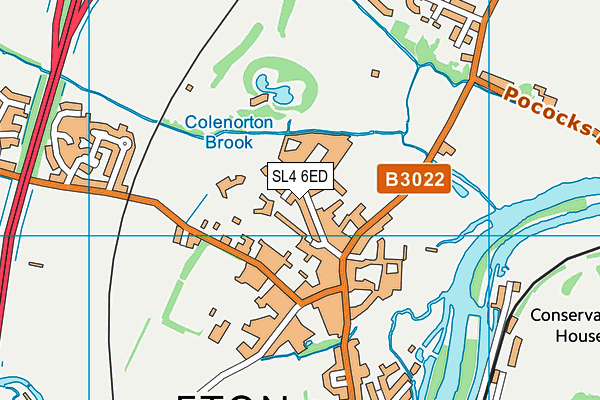 SL4 6ED map - OS VectorMap District (Ordnance Survey)
