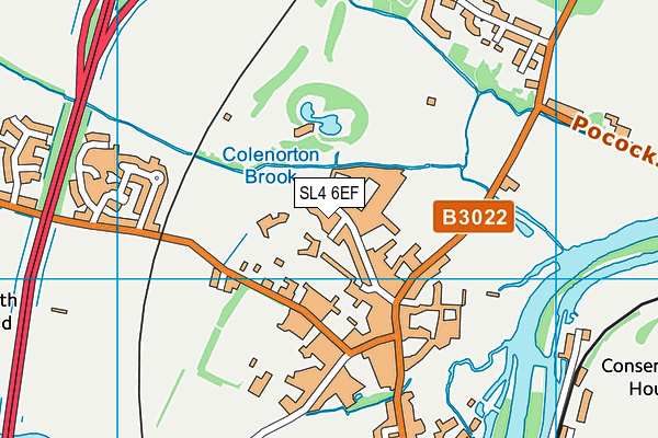 SL4 6EF map - OS VectorMap District (Ordnance Survey)