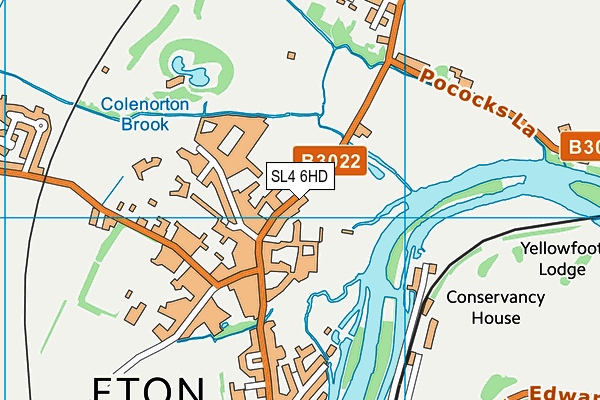 SL4 6HD map - OS VectorMap District (Ordnance Survey)