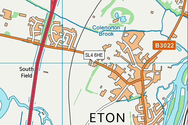 SL4 6HE map - OS VectorMap District (Ordnance Survey)