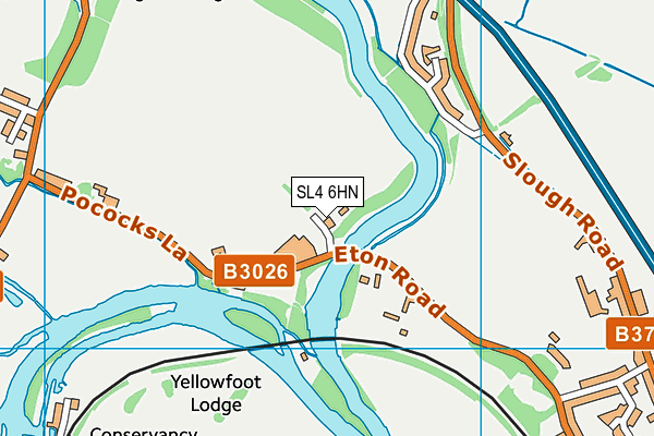 Thames Valley Athletics Centre map (SL4 6HN) - OS VectorMap District (Ordnance Survey)