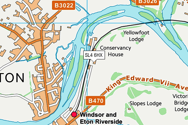 SL4 6HX map - OS VectorMap District (Ordnance Survey)