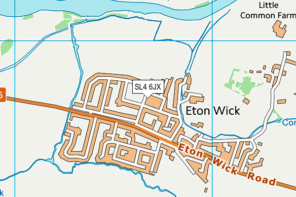 SL4 6JX map - OS VectorMap District (Ordnance Survey)